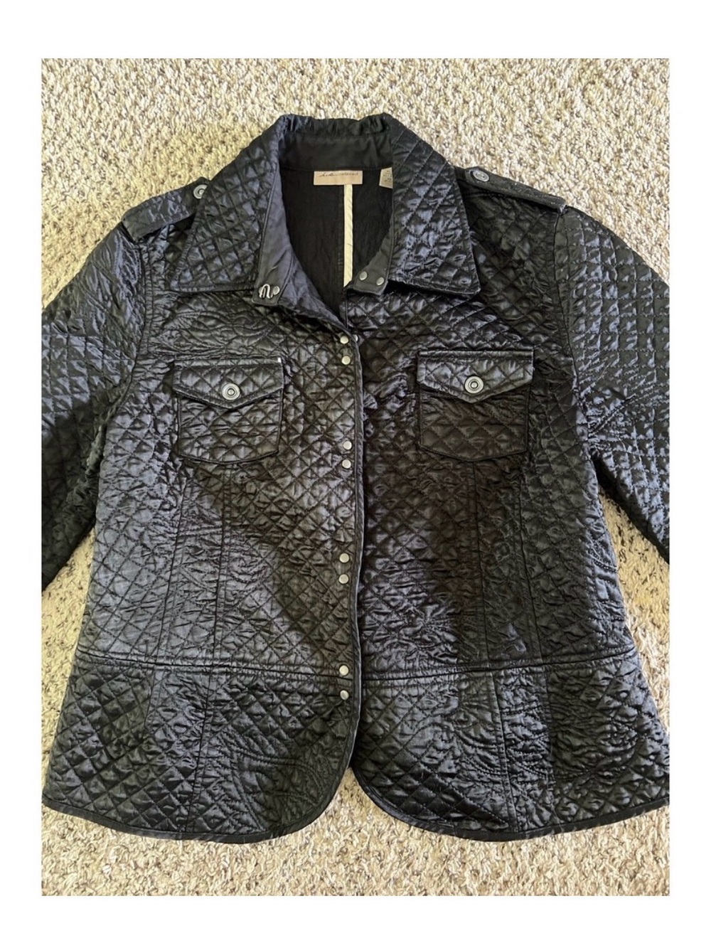 I.E. Relaxed Black Quilted Women’s Blazer Jacket